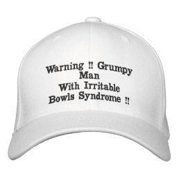 Funny Grumpy Lawn Bowler, Embroidered Hat