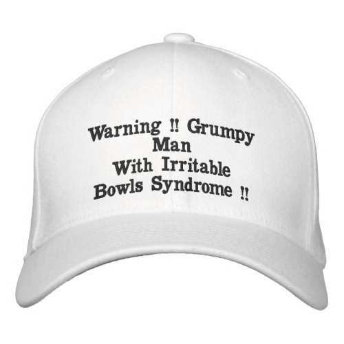 Funny Grumpy Lawn Bowler Embroidered Hat