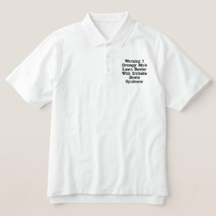Funny Grumpy Male Lawn Bowler, Embroidered Polo