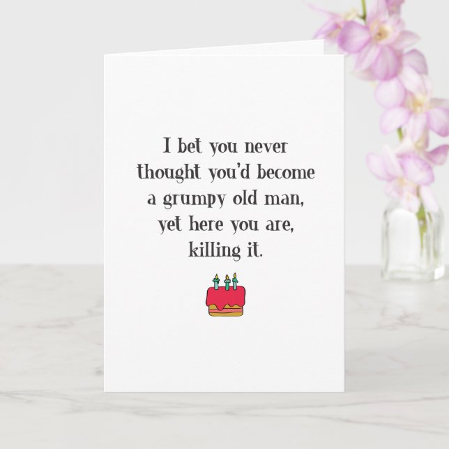 Swizzoo Funny Birthday Card For Grumpy Old Man, Humorous Male Card For Husband Dad Grandad, With Envelope