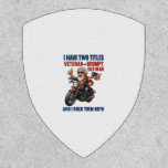 Funny Grumpy Old Man Veteran Motorcycle Patch