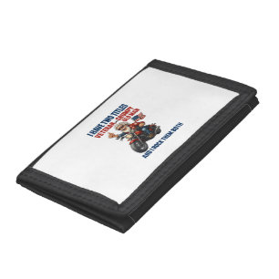 Funny Grumpy Old Man Veteran Motorcycle Trifold Wallet