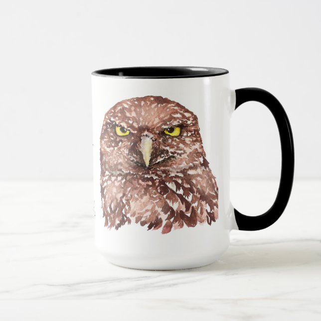 Funny Grumpy Owl, Go Away I'm Reading, Mug (Right)