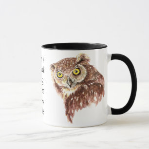 Funny Grumpy Owl No such thing, too many Books Mug