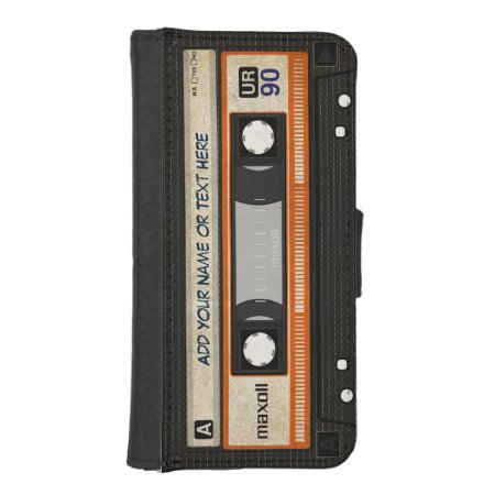 Funny Grunge 80s Retro Music Cassette Tape Iphone Se/5/5s Wallet Case
