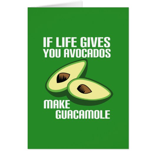 Funny Guacamole Avocado Joke Cards (Front)