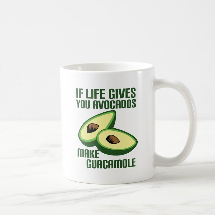 Avocado Coffee Mug Rock Out With Your Guac Out Microwave and Dishwasher Safe Ceramic Cup