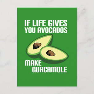 Funny Guacamole Avocado Joke Postcard