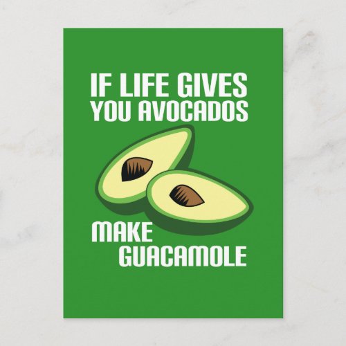 Funny Guacamole Avocado Joke Postcard