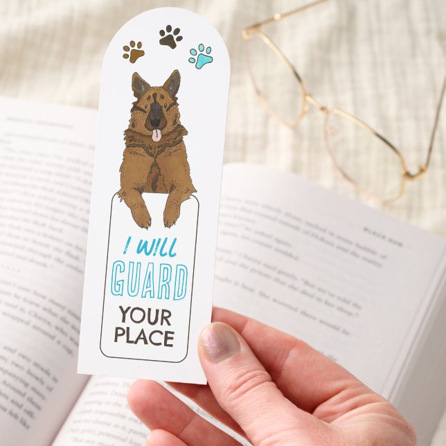 Funny Guard Dog Themed Puppy Bookmarks (Hand)