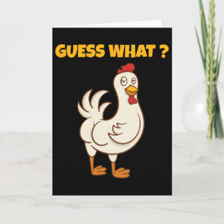 Funny Guess What Chicken Butt! Farm Chicken Art Sk Card