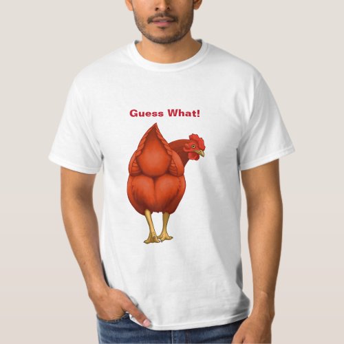 Funny Guess What Chicken Butt Red Hen T_Shirt