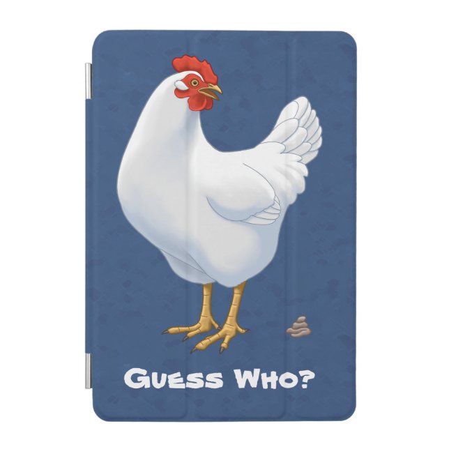 Funny Guess Who Chicken Poo White Hen iPad Mini Cover (Front)