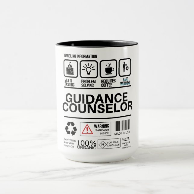 Funny Guidance Counselor Handling Information Mug (Center)
