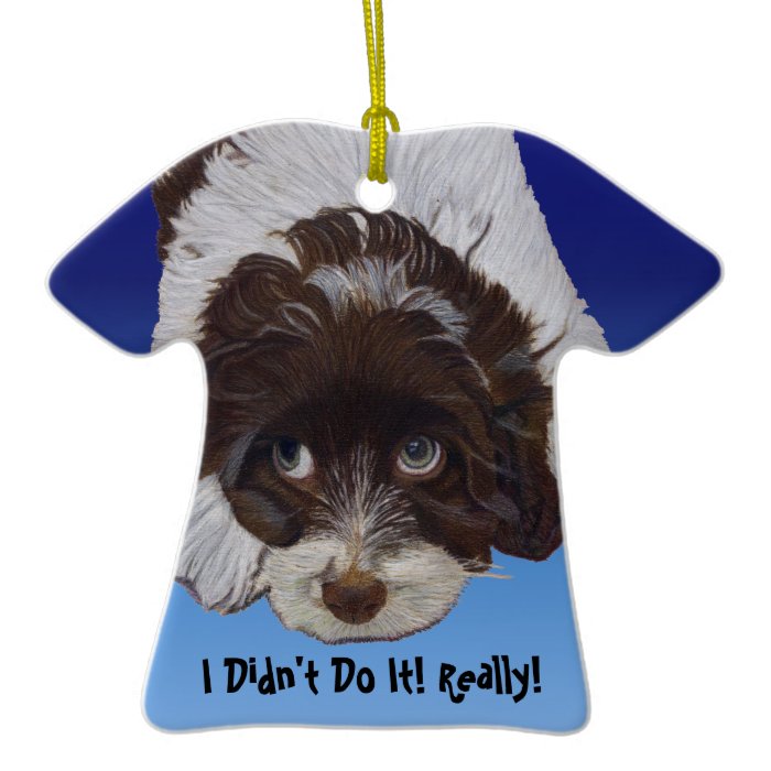 Funny Guilty Cocker Spaniel Christmas Tree Ornaments