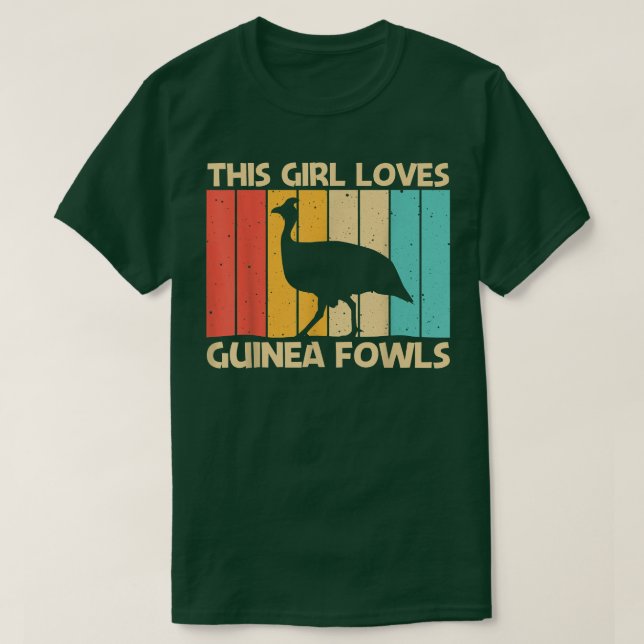 Funny Guinea Fowl Design For Girls Women Guinea He T-Shirt (Design Front)