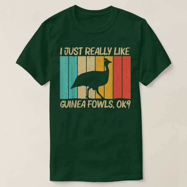 Funny Guinea Fowl Design For Men Women Guinea Hen  T-Shirt (Design Front)