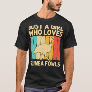 Funny Guinea Fowl For Girls Kid Bird Chicken Farm T-Shirt