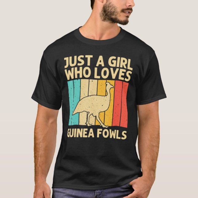 Funny Guinea Fowl For Girls Kid Bird  Chicken Farm T-Shirt (Front)