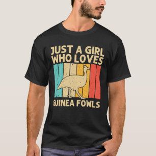 Funny Guinea Fowl For Girls Kid Bird Lover Chicken T-Shirt