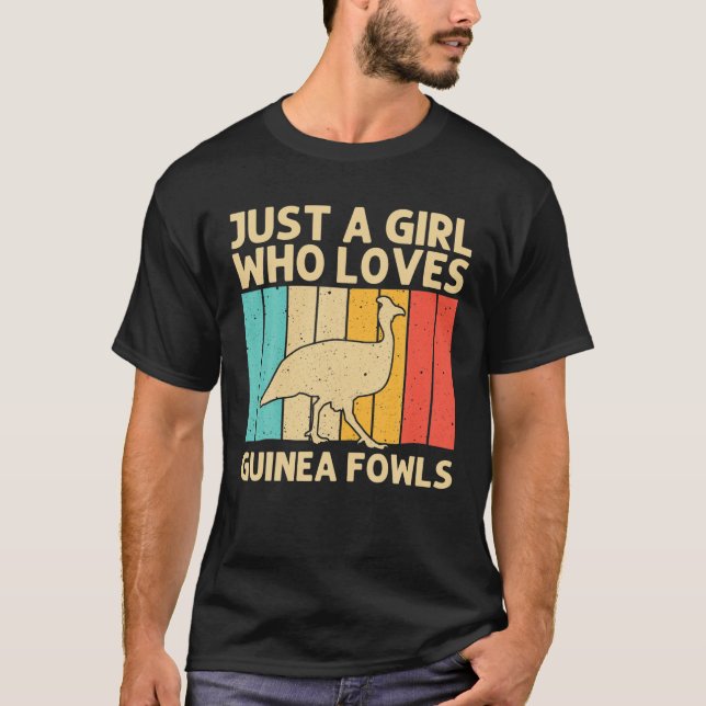Funny Guinea Fowl For Girls Kid Bird Lover Chicken T-Shirt (Front)