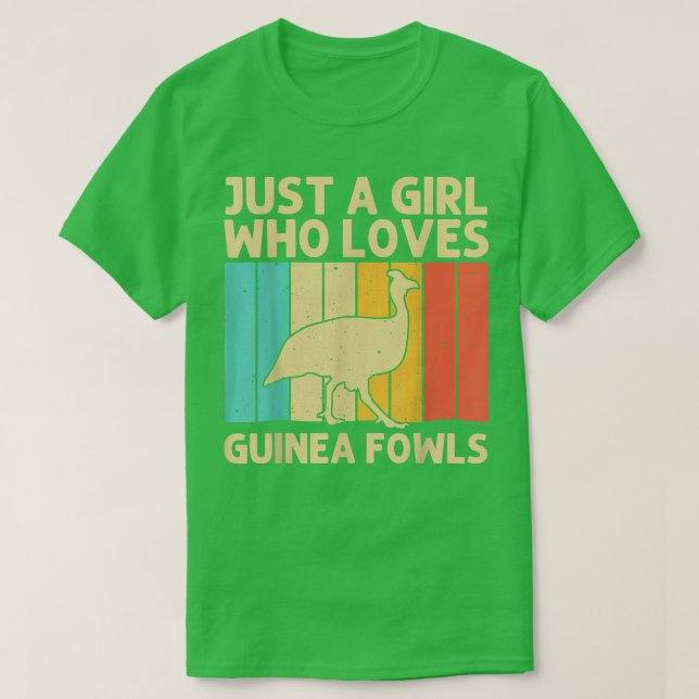 Funny Guinea Fowl For Girls Kid Bird Lover Chicken T-Shirt (Design Front)