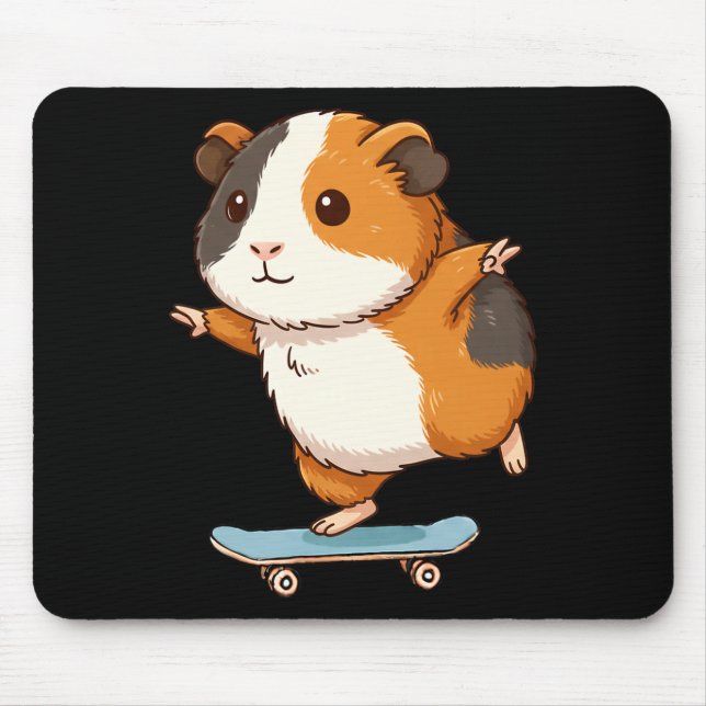 Funny Guinea G Skater Skateboard Ballerina Zoo Boy Mouse Pad (Front)