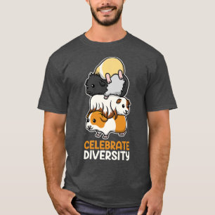 Funny Guinea Pig Celebrate Diversity Kids Men Wome T-Shirt