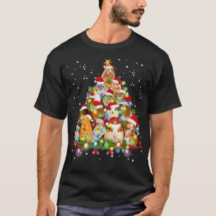 Funny Guinea Pig Christmas Tree Ornament Decor Gif T-Shirt