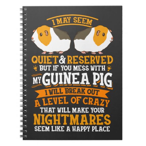 Funny Guinea Pig Dod Mom Owners Lovers Quote  Notebook