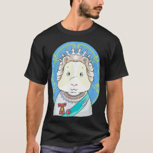 Funny guinea pig dressed as queen Design  T-Shirt