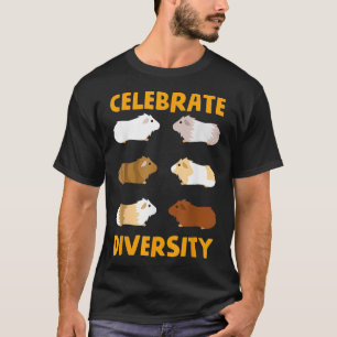 Funny Guinea Pig Graphic Celebrate Diversity Cute T-Shirt