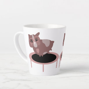 Funny Guinea Pig Gym Fitness Design Latte Mug