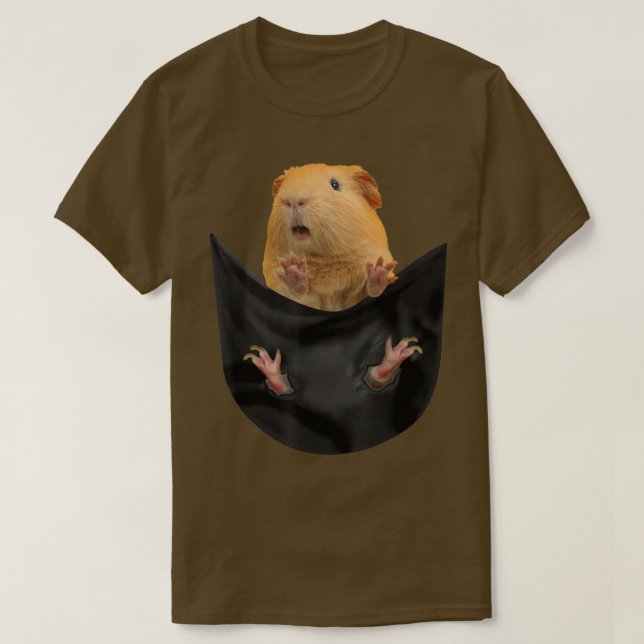 Funny Guinea Pig in Your Pocket  T-Shirt (Design Front)