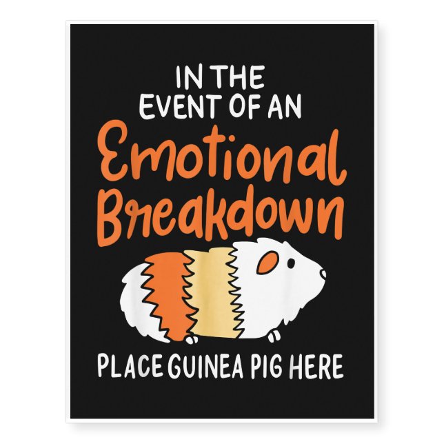 funny guinea pig temporary tattoos (Front)