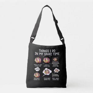 Funny Guinea Pig Things I Do In My Spare Time Crossbody Bag