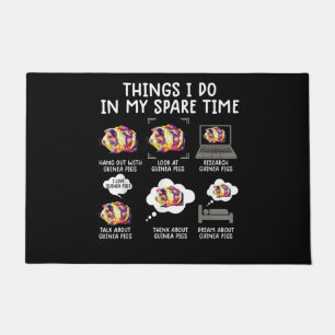 Funny Guinea Pig Things I Do In My Spare Time Doormat