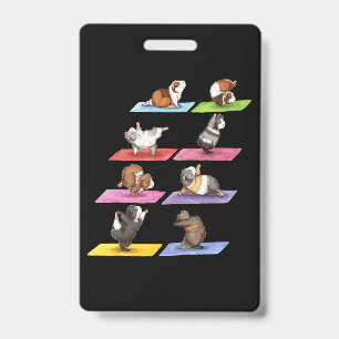 Funny Guinea Pig Yoga Badge