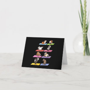Funny Guinea Pig Yoga Letterpress Thank You Card