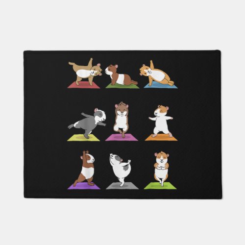 Funny Guinea Pig Yoga Lovers Doormat