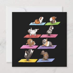 Funny Guinea Pig Yoga Note Card