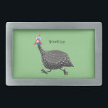 Funny Guineafowl bird cartoon illustration  Belt Buckle<br><div class="desc">This design features a funny Guineafowl in cartoon style.</div>