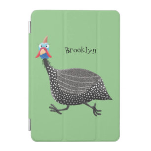 Funny Guineafowl bird cartoon illustration iPad Mini Cover