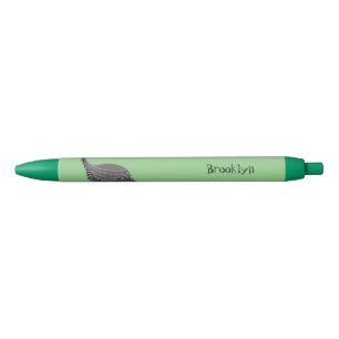 Funny Guineafowl bird cartoon illustration Pen