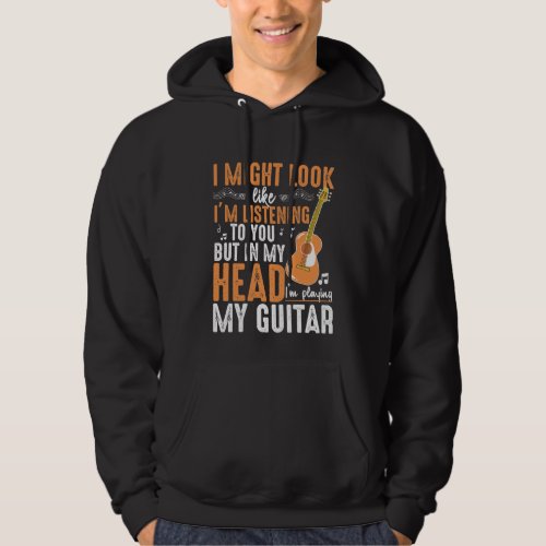 Funny Guitar Addicted Musician Guitarist Player Hoodie