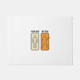 Funny Guitar Dad Vintage Engraving Shirt Design_1 Doormat