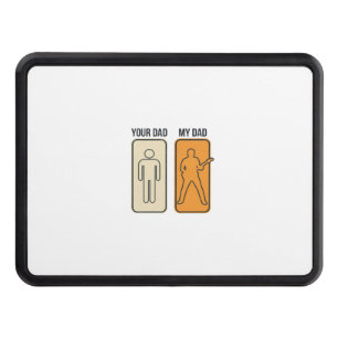 Funny Guitar Dad Vintage Engraving Shirt Design_1 Hitch Cover