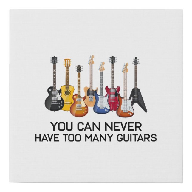 Funny Guitar Lovers Guitarist Bass Guitar Player Faux Canvas Print (Front)