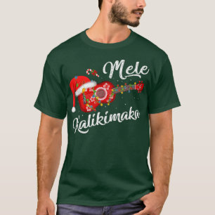 Funny Guitar Music Lover Mele Kalikimaka Ukulele C T-Shirt
