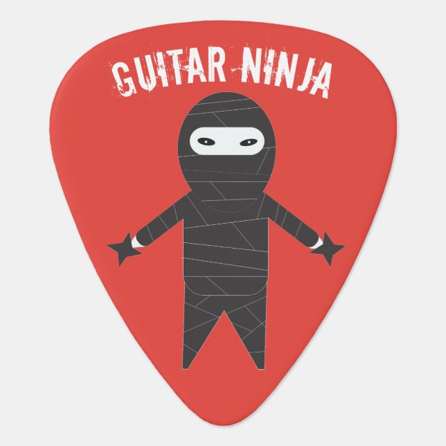 Funny Guitar Ninja Pick (Front)